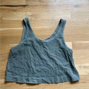 Old Navy Green Tank Top Sleeveless Relaxed Crop Style